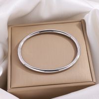 Style Simple Rond Acier Inoxydable 304 Plaqué Or 18K Bracelet En Masse sku image 1