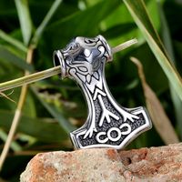 1 Piece 304 Stainless Steel Titanium Steel None 18K Gold Plated Hammer Pendant main image 1