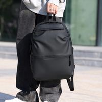 Unisex Solid Color Oxford Cloth Sewing Thread Zipper Fashion Backpack School Backpack main image 6