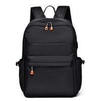 Unisex Solid Color Oxford Cloth Sewing Thread Zipper Fashion Backpack School Backpack sku image 2
