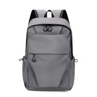 Unisex Solid Color Oxford Cloth Sewing Thread Zipper Fashion Backpack School Backpack sku image 1