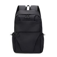 Unisex Solid Color Oxford Cloth Sewing Thread Zipper Fashion Backpack School Backpack sku image 3