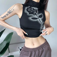 Women's Vest Tank Tops Printing Casual Streetwear Rose main image 1