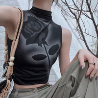 Women's Vest Tank Tops Printing Casual Streetwear Rose main image 5