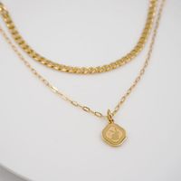 304 Stainless Steel Titanium Steel Gold Plated Casual Cute Modern Style Rabbit Double Layer Necklaces main image 4