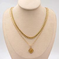 304 Stainless Steel Titanium Steel Gold Plated Casual Cute Modern Style Rabbit Double Layer Necklaces main image 1