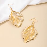 1 Pair Nordic Style Simple Style Leaves Alloy Drop Earrings main image 5