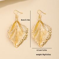 1 Pair Nordic Style Simple Style Leaves Alloy Drop Earrings main image 2