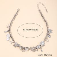 Wholesale Jewelry Casual Simple Style Star Heart Shape Alloy Ruched Chain Necklace main image 2