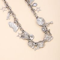 Wholesale Jewelry Casual Simple Style Star Heart Shape Alloy Ruched Chain Necklace main image 3