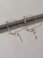 1 Paire Style Simple Style Classique Lune Gland Alliage Boucles D'oreilles Cerceau main image 5