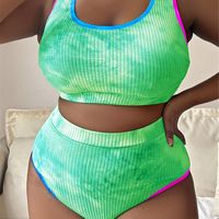 Women's Solid Color 2 Pieces Set Bikinis Swimwear main image 1