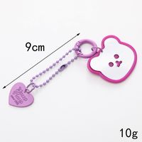 Cute Bear Heart Shape Arylic Plating Keychain main image 2