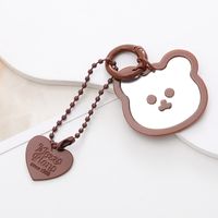Cute Bear Heart Shape Arylic Plating Keychain main image 3