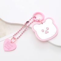 Cute Bear Heart Shape Arylic Plating Keychain main image 4