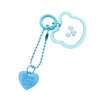 Cute Bear Heart Shape Arylic Plating Keychain main image 5