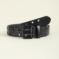Casual Simple Style Classic Style Solid Color Pu Leather Belt Buckle Women's Leather Belts main image 3