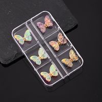 Prinzessin Süß Schmetterling Bogenknoten Zinklegierung Nagel Accessoires 6 Stück main image 8