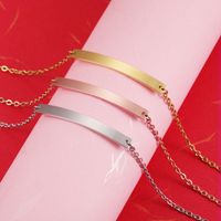 Titanium Steel 18K Gold Plated Simple Style Solid Color Bracelets main image 1