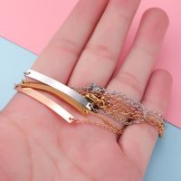 Titanium Steel 18K Gold Plated Simple Style Solid Color Bracelets main image 3