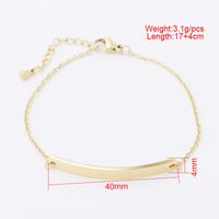 Titanium Steel 18K Gold Plated Simple Style Solid Color Bracelets main image 2