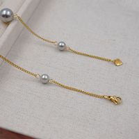 Elegant Sweet Round 304 Stainless Steel Artificial Pearl Titanium Steel Gold Plated Women's Necklace main image 6