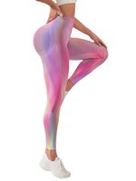 Fitness Gradient Color Chemical Fiber Blending Nylon Active Bottoms Leggings main image 3