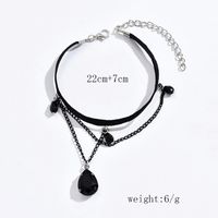 Simple Style Water Droplets Alloy Cloth Inlay Rhinestones Women's Anklet main image 7