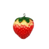 10 PCS/Package 20 * 25mm 28 * 31mm Hole 3~3.9mm Resin Strawberry Pendant main image 4