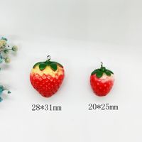10 PCS/Package 20 * 25mm 28 * 31mm Hole 3~3.9mm Resin Strawberry Pendant main image 2
