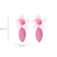 Pastoral Flower Raffia Gauze Women's Drop Earrings 1 Pair main image 2