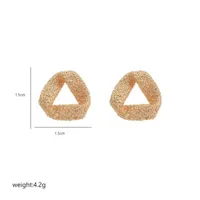 1 Pair Simple Style Triangle Plating Copper 18K Gold Plated Ear Studs main image 2