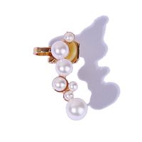 1 Pièce Élégant Sucré Couleur Unie Incruster Alliage De Zinc Perles Artificielles Plaqué Or Boucles D'Oreilles sku image 1