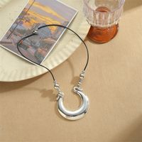 Vintage Style Simple Style Geometric Heart Shape CCB Alloy Rope Plating Women's Pendant Necklace sku image 3