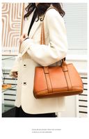 Women's Leather Solid Color Elegant Square Zipper Handbag main image 3