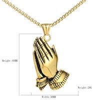 1 Piece 30*40mm 304 Stainless Steel None 18K Gold Plated Hand Brushed Pendant main image 2