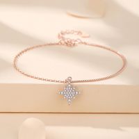 Sterling Silver Simple Style Shiny Polishing Inlay Star Zircon Bracelets main image 3