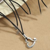 Vintage Style Simple Style Geometric Heart Shape CCB Alloy Rope Plating Women's Pendant Necklace sku image 1