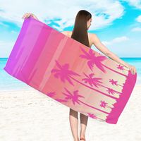 Retro Letter Stripe Flower Beach Towels sku image 31