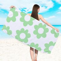 Retro Letter Stripe Flower Beach Towels sku image 33