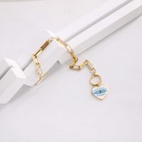 Titanium Steel Gold Plated Simple Style Classic Style Plating Heart Shape Bracelets main image 1