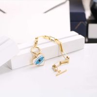 Titanium Steel Gold Plated Simple Style Classic Style Plating Heart Shape Bracelets main image 3