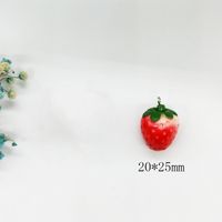 10 PCS/Package 20 * 25mm 28 * 31mm Hole 3~3.9mm Resin Strawberry Pendant sku image 1