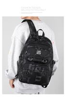 Männer Brief Oxford-stoff Reißverschluss Funktioneller Rucksack Schulrucksack main image 4