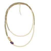 Einfacher Stil Klassischer Stil Einfarbig Kupfer Perlen Überzug Vergoldet Frau Pulloverkette main image 5