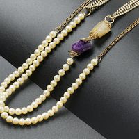Einfacher Stil Klassischer Stil Einfarbig Kupfer Perlen Überzug Vergoldet Frau Pulloverkette main image 1