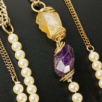 Einfacher Stil Klassischer Stil Einfarbig Kupfer Perlen Überzug Vergoldet Frau Pulloverkette main image 6