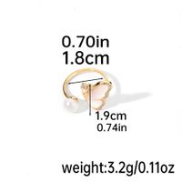 Vacation Butterfly Freshwater Pearl Shell Copper 18K Gold Plated Freshwater Pearl Shell Zircon Open Rings In Bulk sku image 1