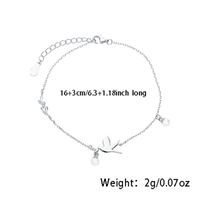 Sterling Silver White Gold Plated Vacation Romantic Plating Inlay Bird Artificial Pearls Zircon Bracelets sku image 1