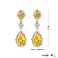 1 Pair Elegant Classic Style Streetwear Water Droplets Inlay Titanium Steel Zircon Drop Earrings main image 2